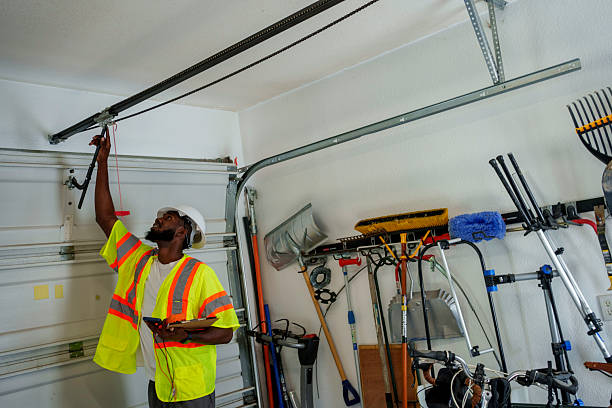 Professional Garage Door Roller Replacement technician working in Barberton, OH
